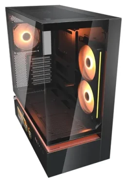 COUGAR CFV235 Black Vision černá / Skříň / Midi Tower / tvrzené sklo / ARGB / LCD displej 9,16” (CGR-2DA4B-V)