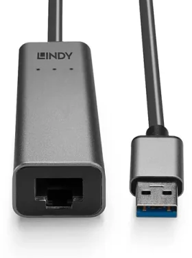 Lindy USB-A na 2.5G Ethernet adaptér / Síťový adaptér / USB-A(M) / RJ-45(F) / 2.5 Gbit/s / RTL8156B (43313)