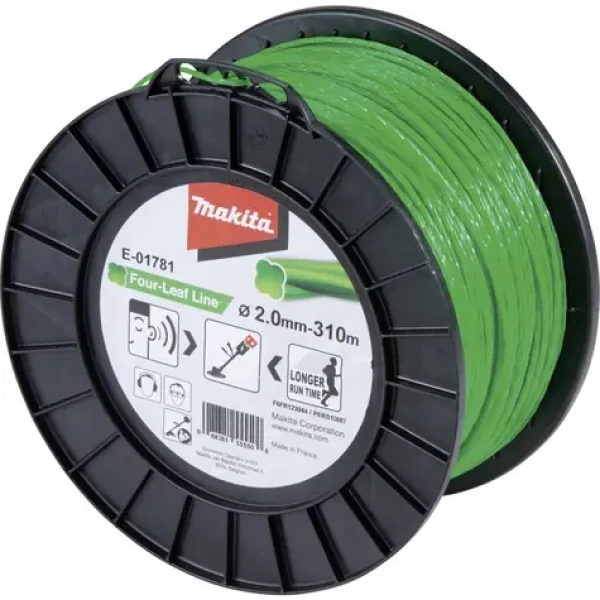 Makita E-01781 Čtyřlistá nylonová struna 2.0 mm 310 m zelená (E-01781)