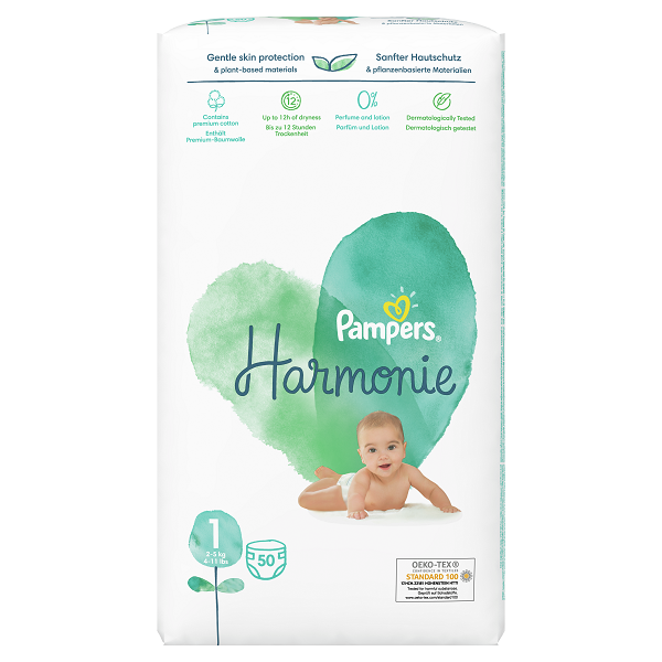 Pampers Harmonie Value Pack S1 50ks, 2-5kg