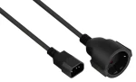 Kabelmeister Napájecí kabel IEC C14 - Schuko zásuvka 0,5 m černá / Napájecí kabel / H05VV-F / 10 A / 250 V (SK1402-S005)