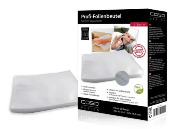 Foliové sáčky, 30 x 40 cm, pro Caso, 50 ks