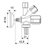 SCHELL - QUICK Kombinovaný rohový ventil, chrom 035040699