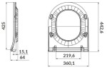 ALCADRAIN Renovmodul - předstěnový instalační systém s bílým/ chrom tlačítkem M1720-1 + WC CERSANIT ZEN CLEANON + SEDÁTKO AM115/1000 M1720-1 HA1