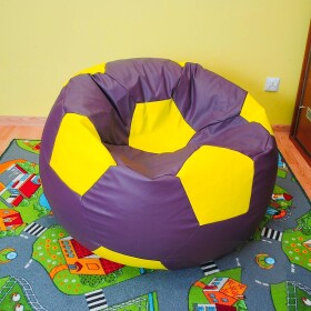 FRONTI Sedací vak - míč 110 cm - fialová + žlutá