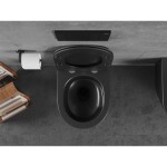 MEXEN - Lena Závěsná WC mísa Rimless Tornado, černá mat 3322XX85T