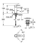 GROHE - Lineare Páková umyvadlová baterie XS, supersteel 23791DC1