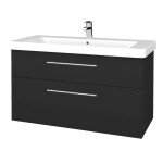 Dřevojas - Umyvadlová skříňka Q MAX SZZ2 105 - N03 Graphite / Úchytka T02 / N03 Graphite 331818B