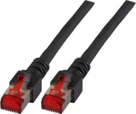 EFB Cat.6 0,25m černá / Patch kabel / S/FTP / LSZH (K5515.0,25)