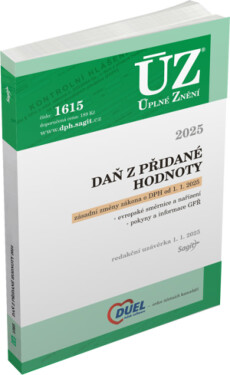 ÚZ č. 1615 - Daň z přidané hodnoty, 2025