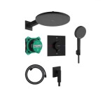 HANSGROHE - Raindance Alive S Sprchový set s termostatem pod omítku, průměr 30 cm, 3 proudy, matná černá 24630670