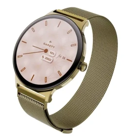 Garett Verona 2 zlatá / Chytré hodinky / AMOLED / Bluetooth hovory / IP68 / MESH řemínek (VERONA_2_MESH_GLD)