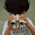 Konges Sløjd Dětský dalekohled Lemon, krémová barva, plast