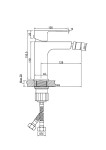 INVENA - Bidetová baterie NYKS chrom BB-28-001-S