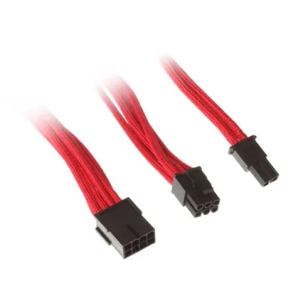 SilverStone Prodlužovací kabel 8-Pin-PCIe na 6+2-Pin-PCIe - 250mm červená (SST-PP07-PCIR)