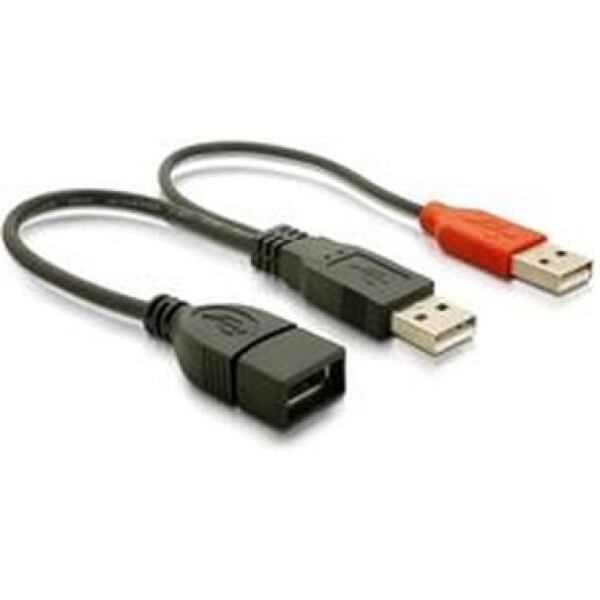 Napájecí kabel USB A samice z 2xUSB A samec. délka 22.5 cm (65306)