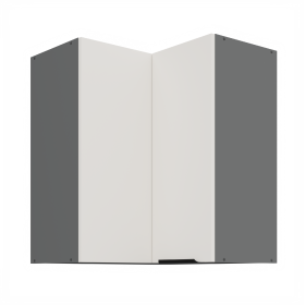 Horní rohová skříňka Aria ANT 60x60 GN-72 2F (90°) Barva korpusu: Antracit, Barva dvířek: WH - Crystal white AFM