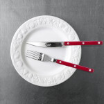 SABRE PARIS 4-dílná sada příborů Bistrot Brillant – Burgundy, červená barva, kov, plast