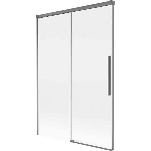 MEXEN/S - Rox vanová zástěna 2-křídlová posuvná 120 x 150, transparent, grafit metal 8C9-120-001-95-00
