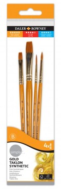 Daler Rowney Gold Taklon sada 4 syntetické štětce krátké