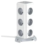 BlitzWolf BW-EC3 / Vertikální prodlužovací kabel / 12 zásuvek / 2x USB-A + 2x USB-C / 1,8 m (BW-EC3)