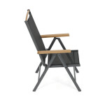 Zahradní židle, hliník, síťovina, šedá, AZC-W1408 GREY