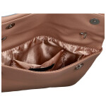 Módní dámská koženková plesová kabelka Trifa, růžová