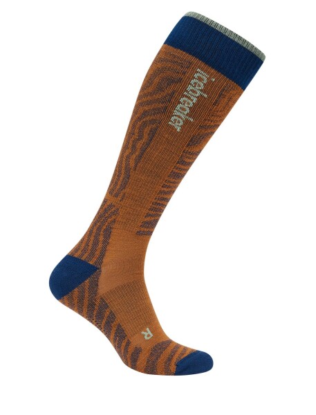 Pánské merino lyžařské ponožky ICEBREAKER Mens Ski+ Light OTC Mountain Contour, Trail/Atlantis/Seaglass velikost: 42-44 (M)