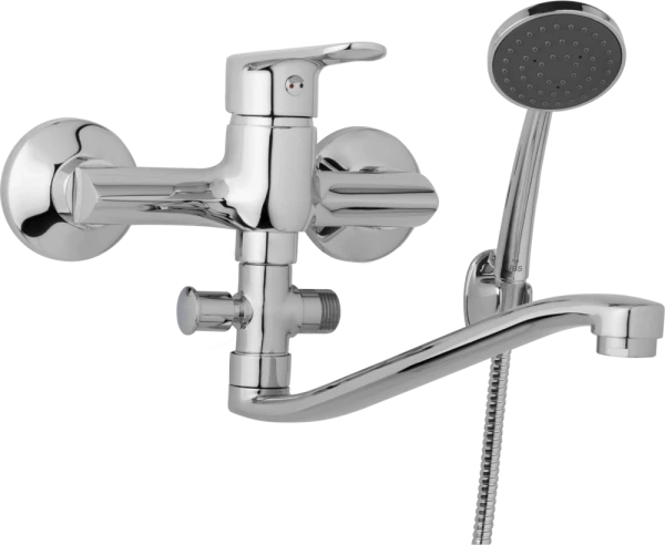 JB Sanitary Nástěnná umyvadlová a sprchová baterie FINERY, rozteč 150 mm, s příslušenstvím, ramínko 250 mm F10 36 21