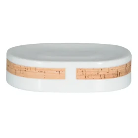 Spirella TUBE Nature mýdlenka bílá / porcelán / korek (7610583182272)
