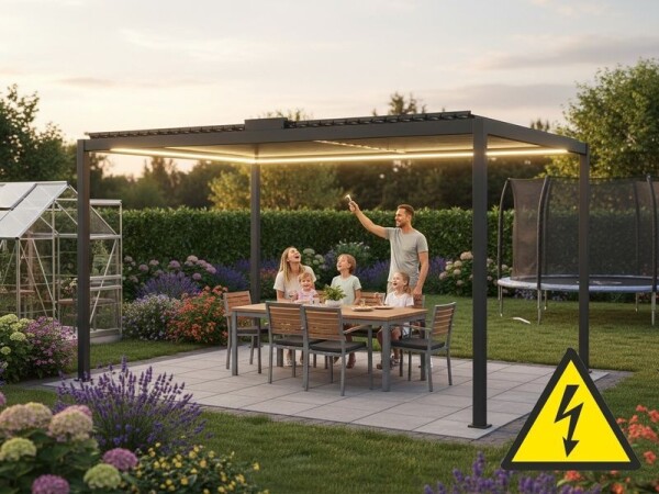 Lanit Plast hliníková bioklimatická pergola Premium Plus 5 x 3 m elektrická LG4093