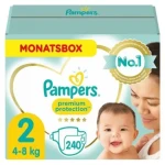 Pampers Premium Protection Mini 4-8kg (240 ks) / plenkové kalhotky / velikost 2 (4-8kg ) (8006540705544)