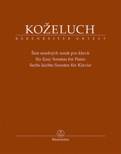 Šest snadných sonát pro klavír - Leopold Koželuh