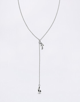 Maria Black Whirl Necklace Silver Silver