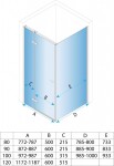 REA/S - Sprchový kout Atlas 120x100 Chrome vlevo KPL-K4567