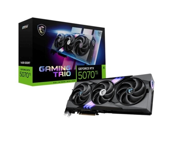 MSI VGA NVIDIA GeForce RTX 5070 Ti 16G GAMING TRIO OC, RTX 5070 Ti, 16GB GDDR7, 3xDP, 1xHDMI EDF_2648714