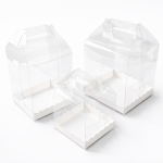 Cake star plastový box na Bento dort s úchytem 14x14x18cm