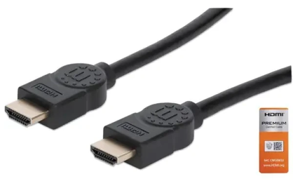 Manhattan Premium HDMI kabel černá / Kabel HDMI / HDMI (M) - HDMI (M) / 5 m / Ethernet / 18 Gbit/s / ARC (355360)