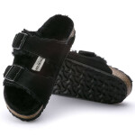 Dámské zateplené žabky Birkenstock Arizona VL Shearling Black semišová kůže regular width (0752661) s ovčí vlnou 44