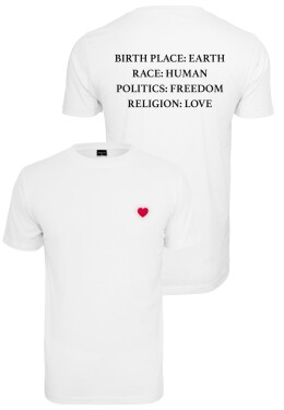 Dámské tričko se srdcem bílé barvě