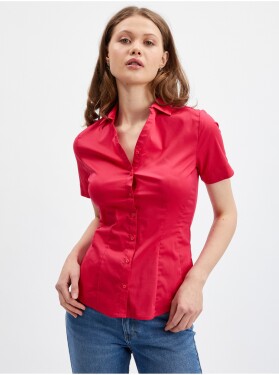 Orsay Červená dámská košile s krátkým rukávem - Dámské