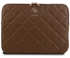 Guess Quilted 4G hnědá / Obal na notebook / 14" (GUCS14ZPSQSSGW)