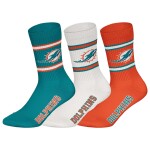 Pánské ponožky Miami Dolphins NFL Team Set Crew (3 páry) Velikost: 39–42