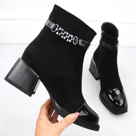 D&A S.Barski boty s ozdobným podpatkem Premium Collection W MR880-018 OLI269A 37