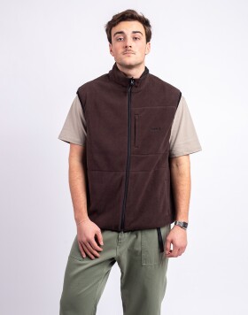 Gramicci Thermal Fleece Reversible Vest TOBACCO L