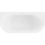 MEXEN/S - Oval vana volně stojící nástěnná 160 x 80, bílá, sifon a přepad bílá 52671608000-20
