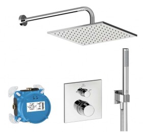 IDEAL STANDARD - CeraTherm Sprchový set s termostatem pod omítku, s tělesem, 30x30 cm, chrom A7572AA