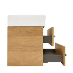Koupelnová skříňka s umyvadlem SAT Cube Way 60x53x46 cm dub Hickory mat CUBE46602DHSATCWL CUBE46602DHSATCWL