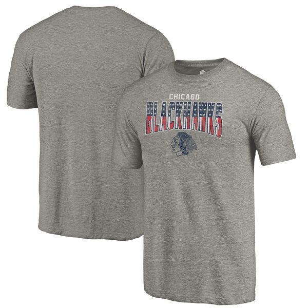 Fanatics Pánské Tričko Chicago Blackhawks Freedom Tri-Blend Velikost: