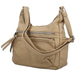 Stylová dámská koženková crossbody kabelka Palmira, khaki